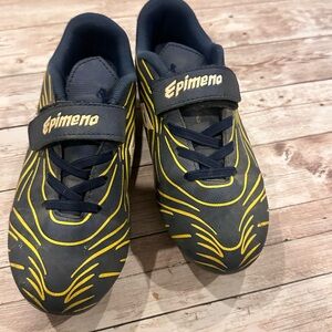 Kids Soccer Cleats  - Navy and Yellow